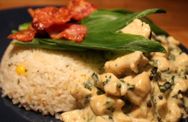 Chicken stew with wild garlic recipe